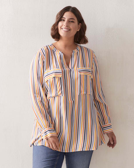 Pop-Over Tunic Blouse with pockets - In Every Story