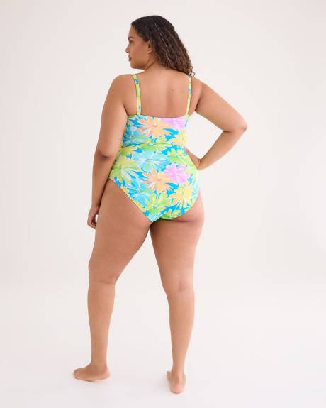 Shirred Bandeau Mio One-Piece Bathing Suit with Underwires - Bleu by Rod Beattie