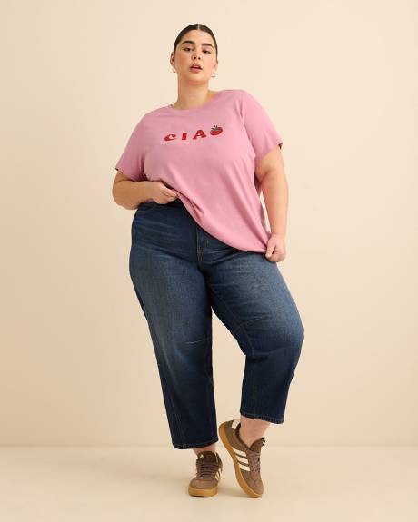 Crewneck Short-Sleeve Knit Top - PENN. Essentials