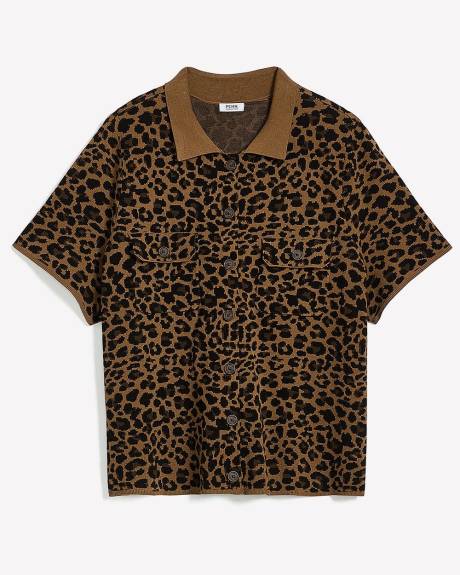 Short-Sleeve Cardigan Sweater - Addition Elle