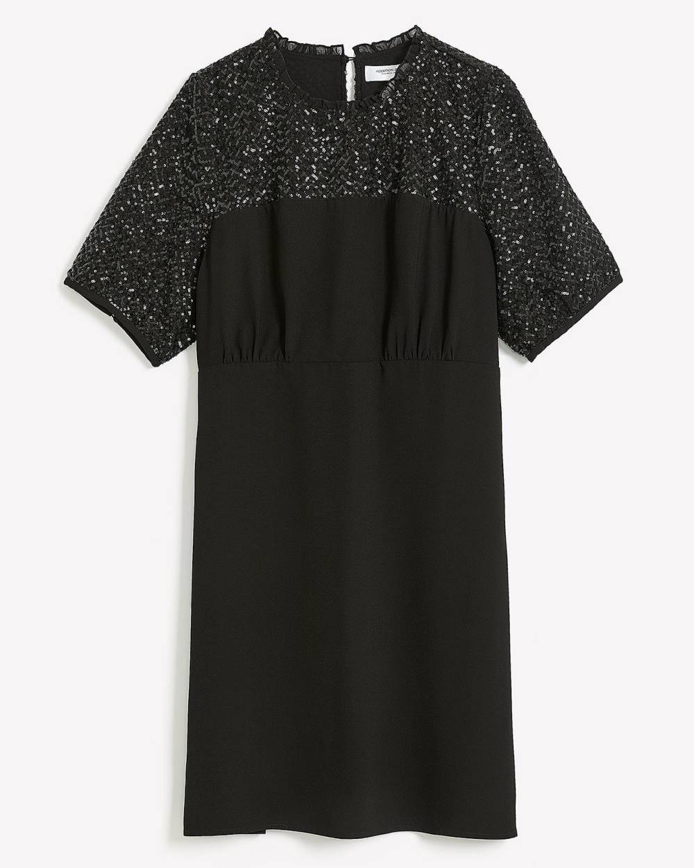 Black dress sales with white sleeves