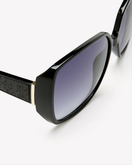 Lunettes de soleil Wayfarer avec brillants sur les branches