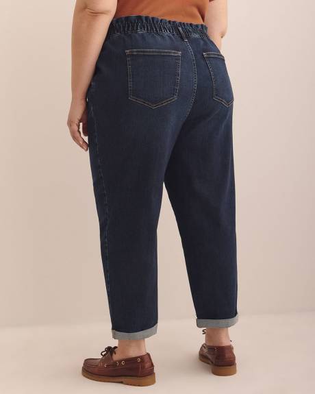 Paperbag Tapered-Leg Denim Pants with Rolled Cuffs - d/C JEANS