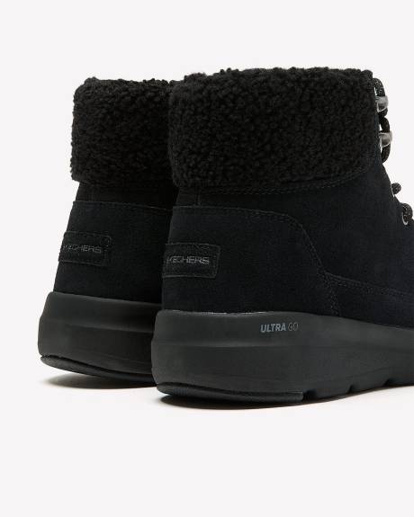 Wide Width, Sherpa-Lined Lace-Up Hiking Boots - Skechers