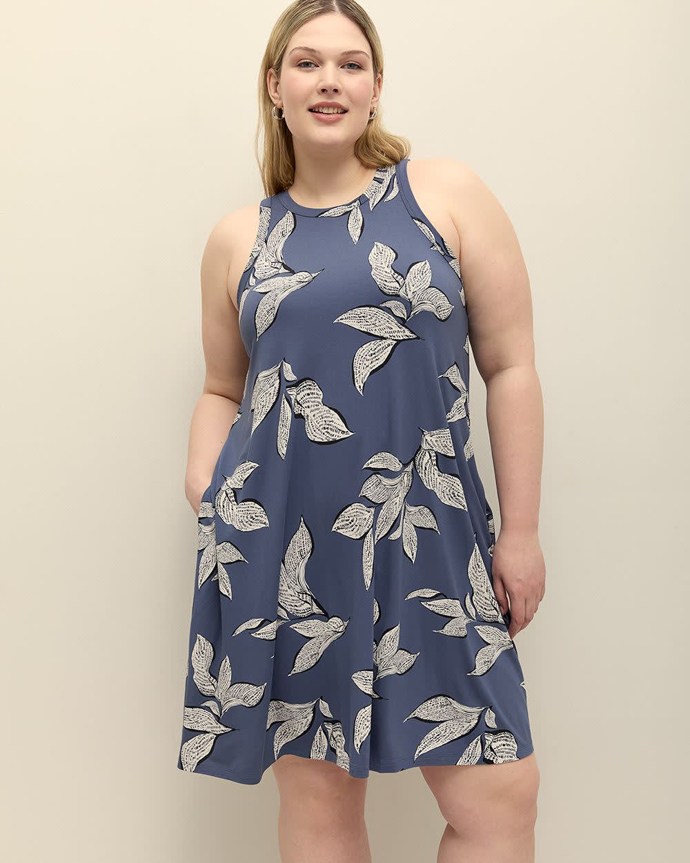 Responsible, Sleeveless Swing Crewneck Dress