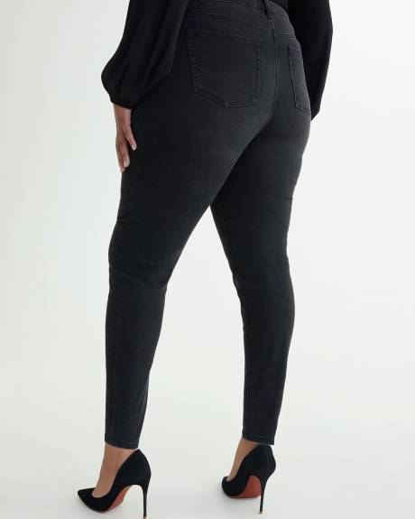 Responsible, Black Skinny-Leg Jeans with Pocket Rhinestones - d/C Jeans
