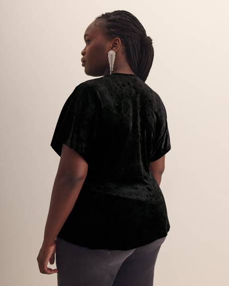 Haut cintré et évasé en velours - Addition Elle