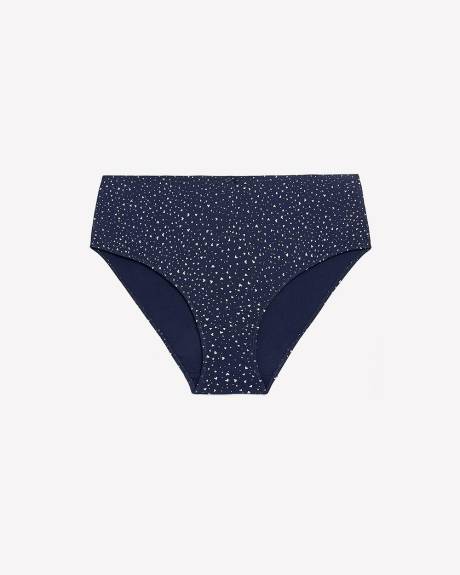 Culotte échancrée en coton bleu à motif de coeurs - ti Voglio