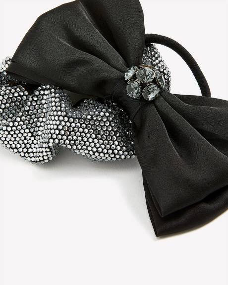 Fancy Black Hair Scrunchies, Set of 2