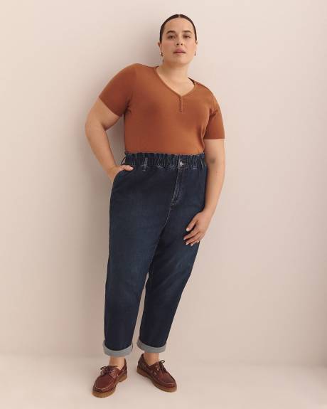 Pantalon en denim à taille froncée et jambe fuselée - d/C JEANS