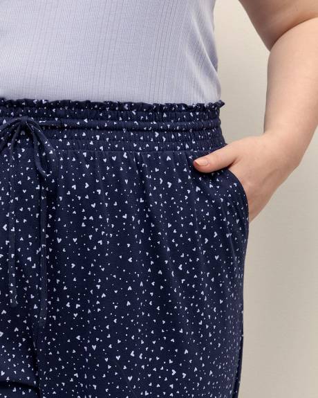 Heart-Print Knit Pyjama Pant - ti Voglio