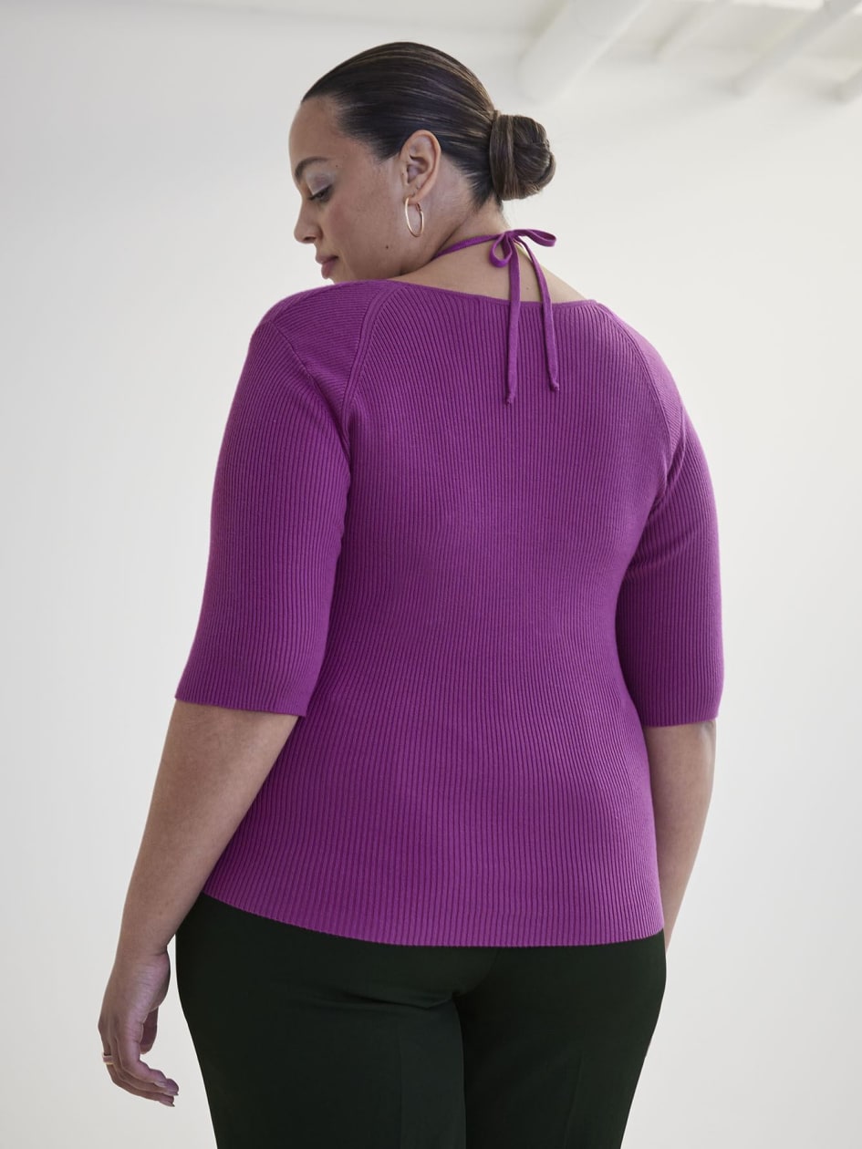 Halter Sweater with Elbow Sleeves - Addition Elle