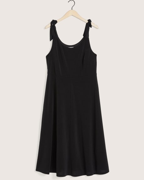 Fit and Flare Sleeveless Solid Dress - Addition Elle