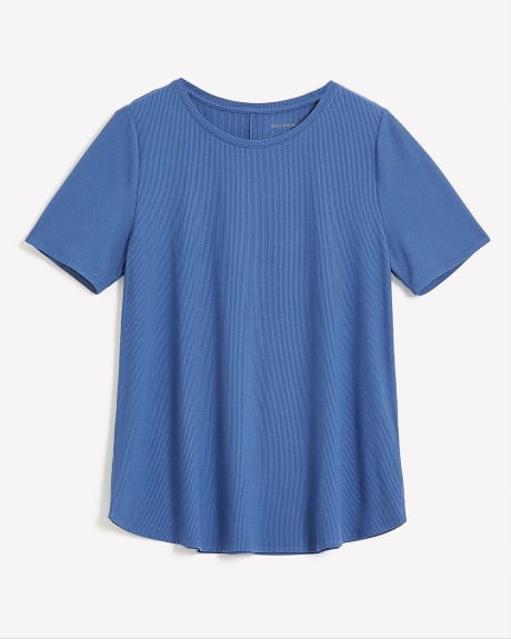 Responsible, Ribbed Modern-Fit Crew Neck Tee - Addition Elle