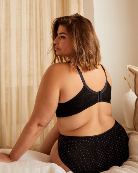 Soutien-gorge contour à pois avec dentelle, bonnets G-H - Déesse Collection