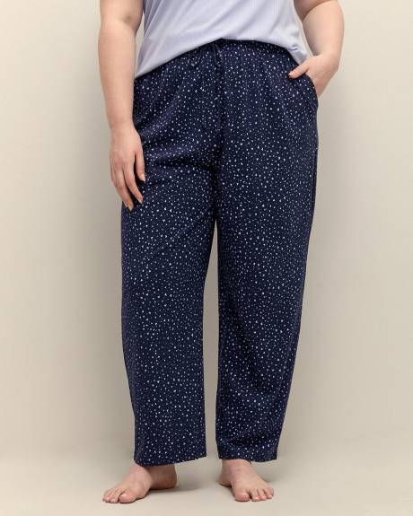 Heart-Print Knit Pyjama Pant - ti Voglio