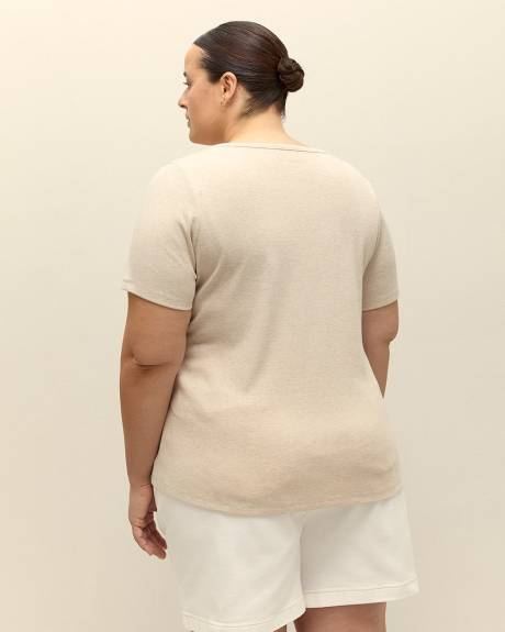 Girlfriend-Fit Ribbed Tee - PENN. Essentials