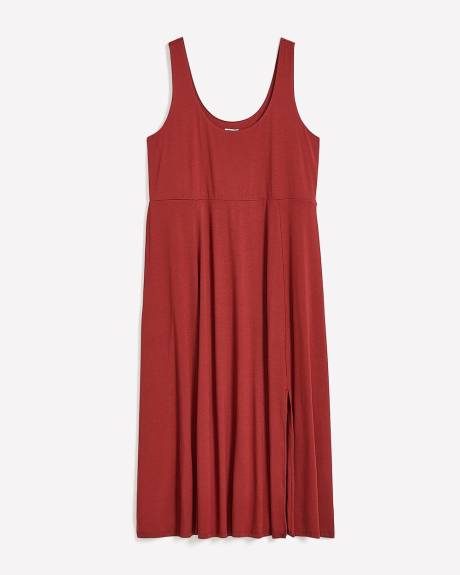 Robe sans manches à col dégagé, tissu responsable