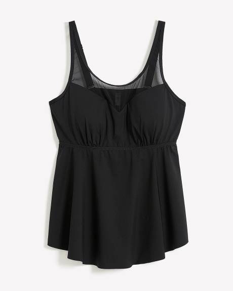 Tankini with Mesh Insert at Neckline