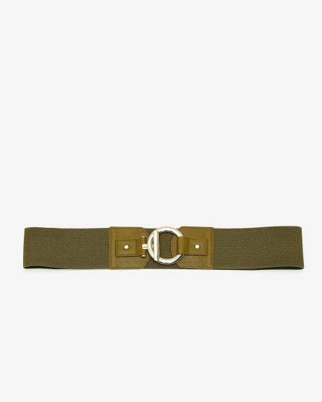 Ceinture de taille extensible avec extrémités en faux cuir
