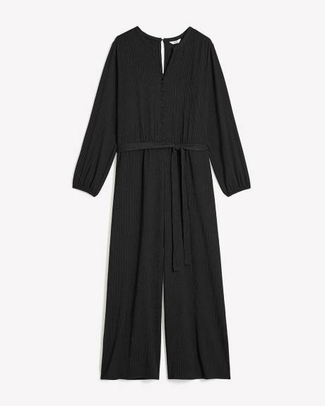 Maxi Wide-Leg Belted Jumpsuit