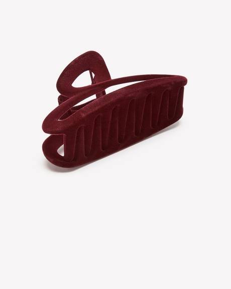 Burgundy Velvet Hair Claw