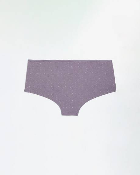 Culotte garçonne en coton à pois avec élastique scintillant - ti Voglio