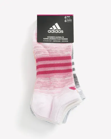 Ombre No-Show Ankle Socks, Set of 6 - adidas