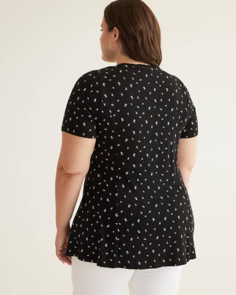 Haut à taille princesse, coupe trapèze, tissu responsable