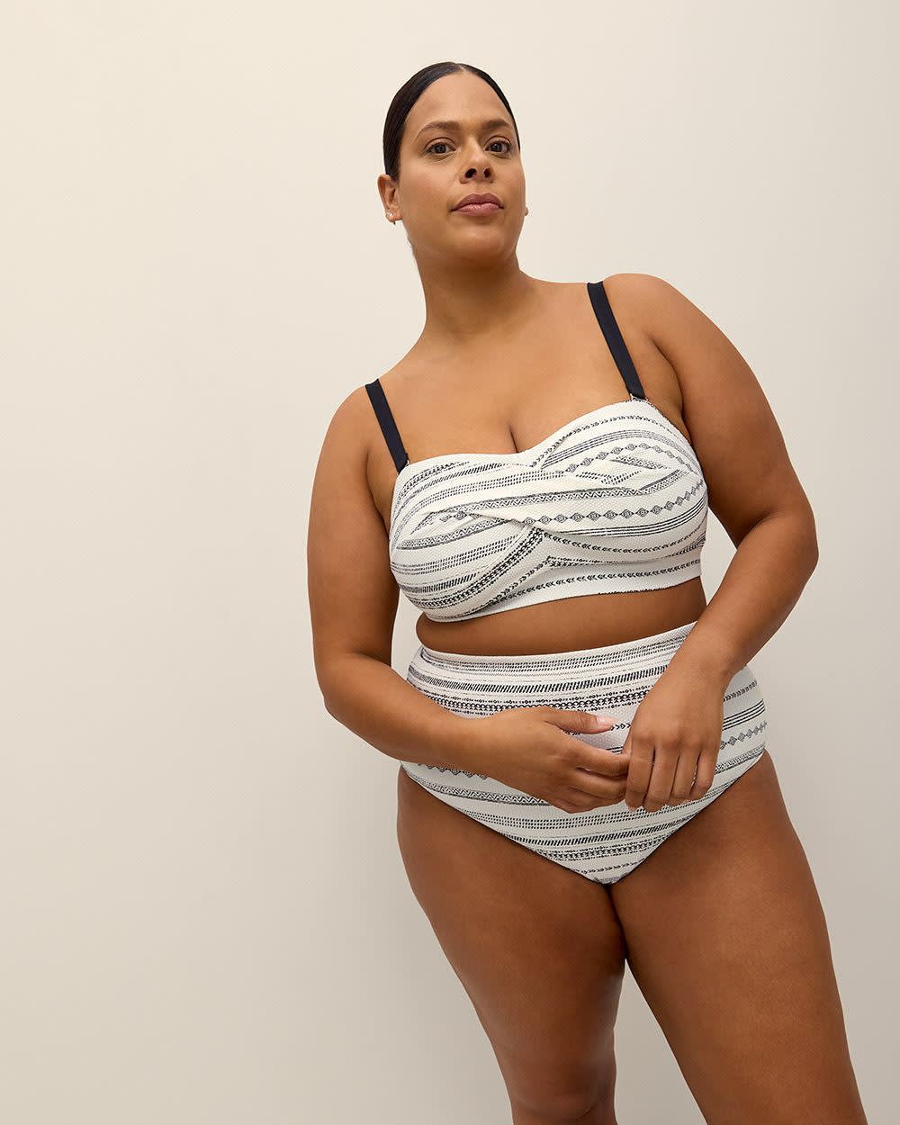 Striped Twisted Bandeau Bikini