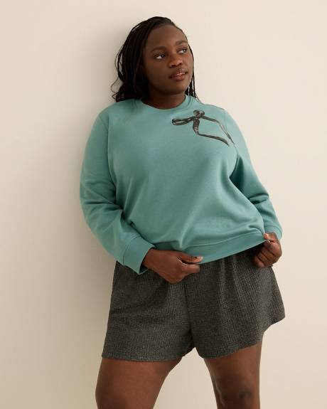 Pull en tricot molletonné à col rond