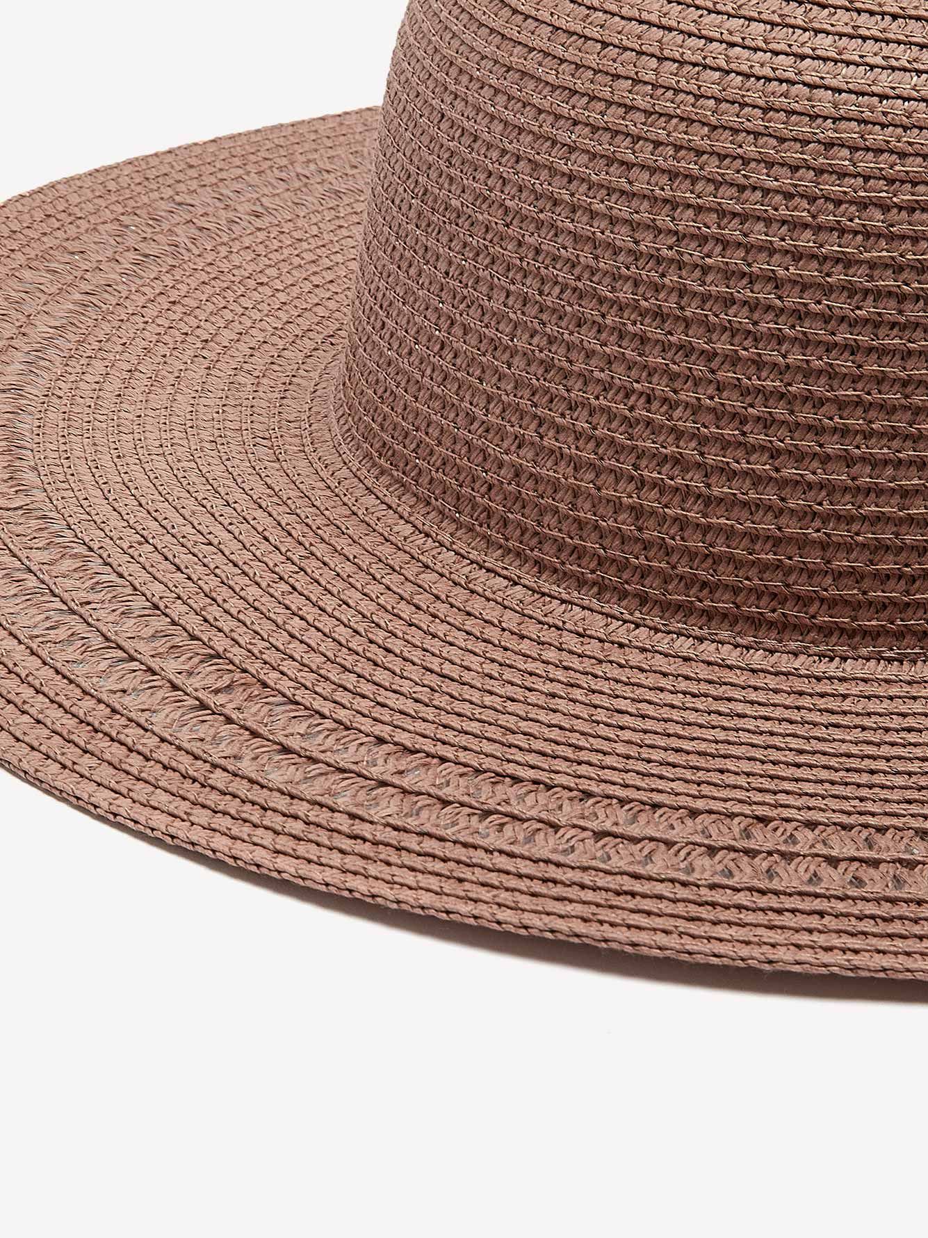 Pink Wide-Rim Straw Hat