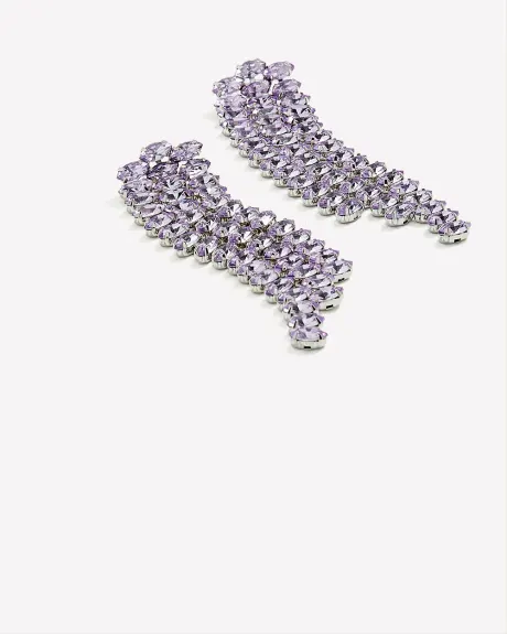 Fancy Lilac Stone Drop Earring - Addition Elle
