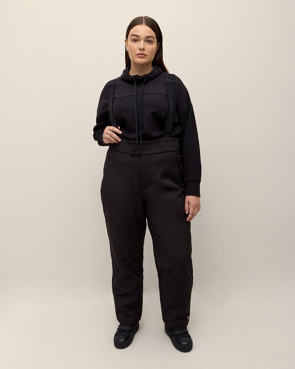 Penningtons Black Snow Pants with Suspenders Active Zone Black 1X