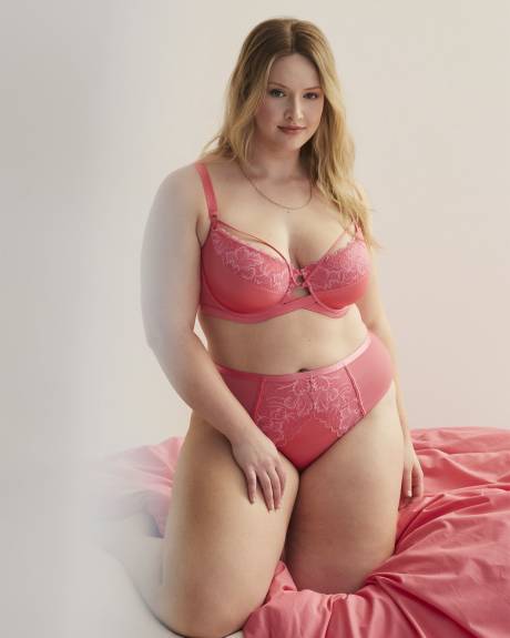 Soutien-gorge balconnet sexy en satin avec lanière à l'encolure - Déesse Collection