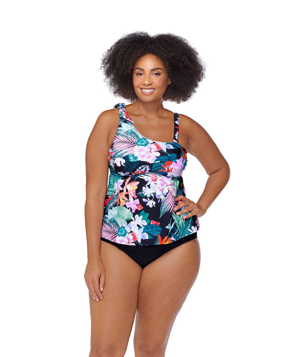 Printed Marita Tankini Top - Raisins Curve