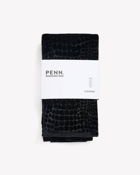 Velvet Croco Textured Fashion Legging - PENN. Essentials