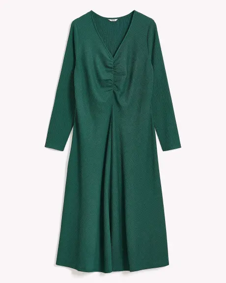 Textured Knit Midi Dress