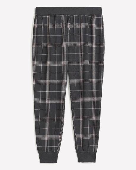 Plaid Knit Jogger Pyjama Pant - ti Voglio