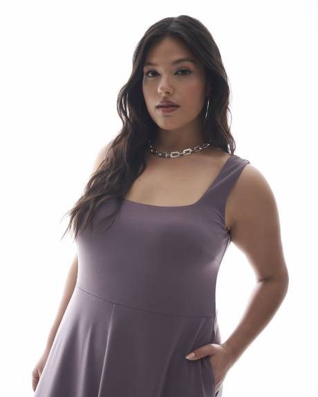 Sleeveless Fit & Flare Midi Dress - Addition Elle