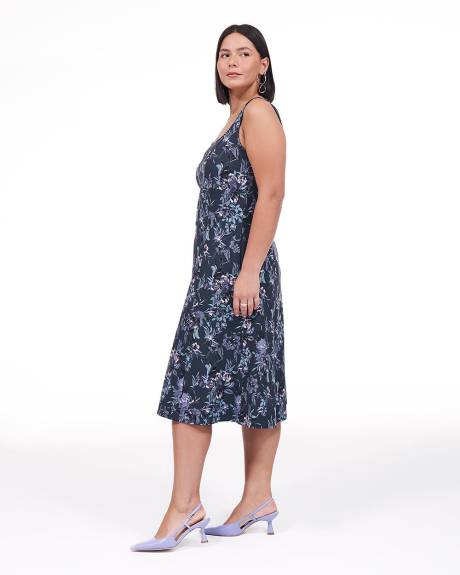 Sleeveless Fit and Flare Midi Dress - Addition Elle