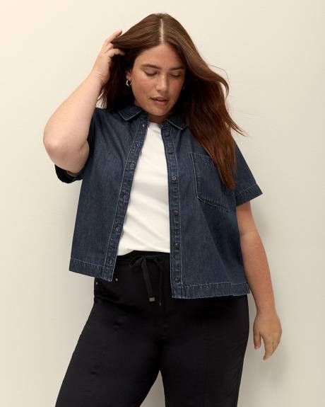 Responsible, Denim Buttoned-Down Shirt
