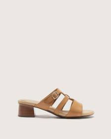 Sandale à talons Desirae Palm, fauve, pied large - Clarks
