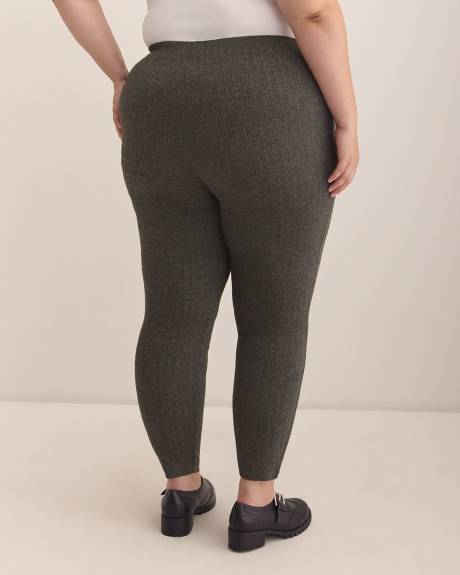 Legging gris à chevrons texturés