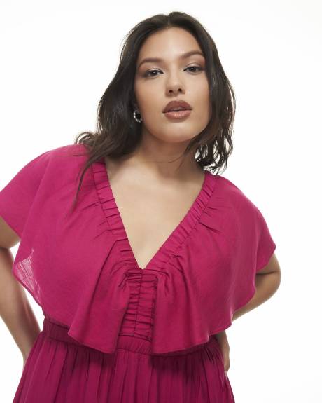 Robe longue étagée à taille empire - Addition Elle