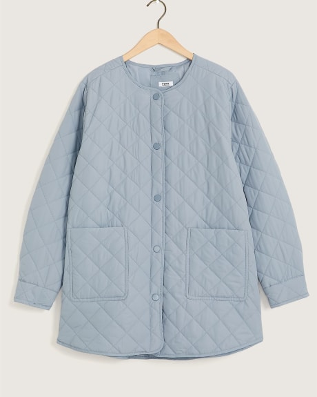 Veste-chemise matelassée unie