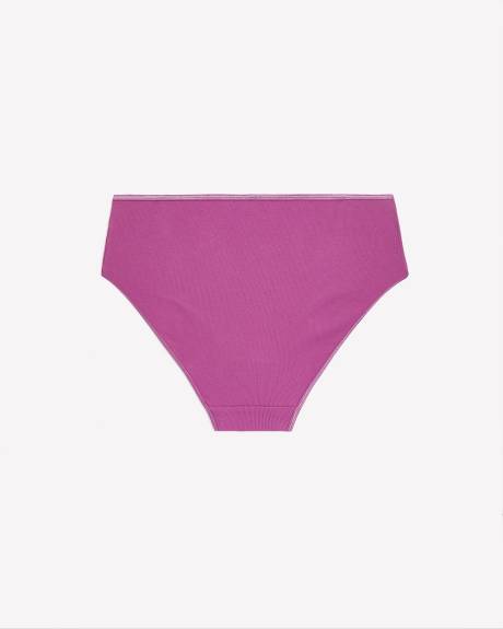 Culotte côtelée échancrée avec élastique scintillant à la taille- ti Voglio