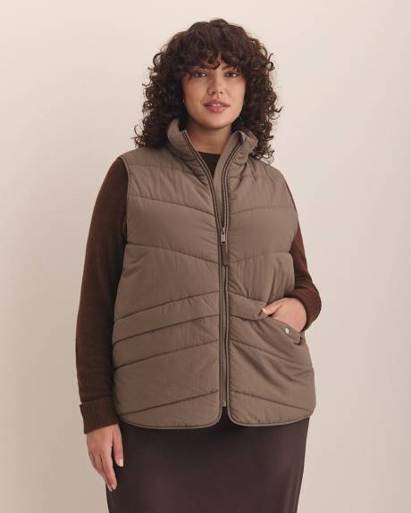 Veste matelassée sans manches, tissu responsable