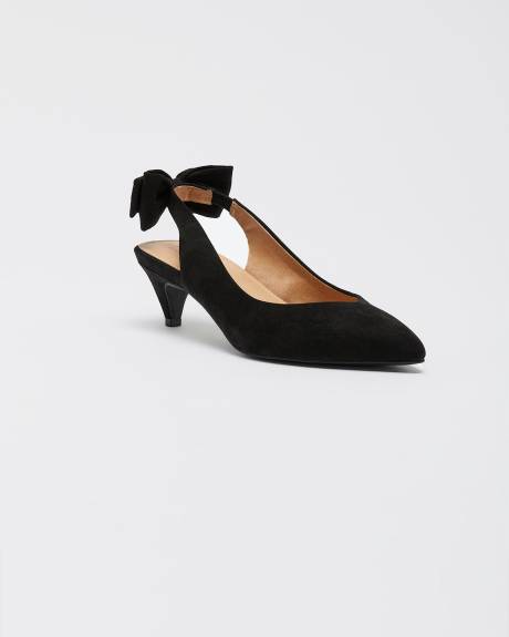 Extra Wide Width, Sling Back Bow Pump