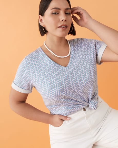 Responsible, Silhouette Fit Cotton Blend T-Shirt - Addition Elle